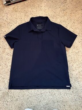 Figs navy blue Technical Polo scrub top